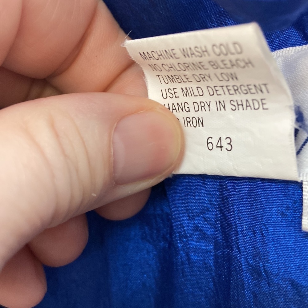 Vintage Tonix Full Zip Windbreaker Large 80’s Blue and white Color Block - Picture 4 of 10